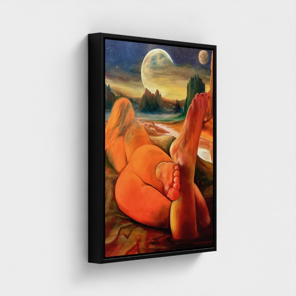 "Golden Muse" Gallery Canvas Print, Floating Frame