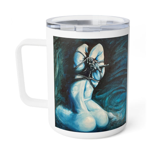 “Blue Muse” Insulated Coffee Mug, 10oz