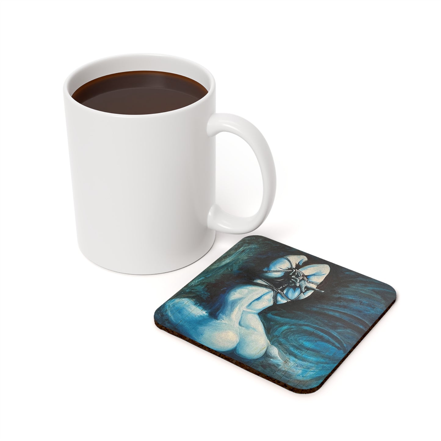 “Blue Muse” Cork Back Coaster