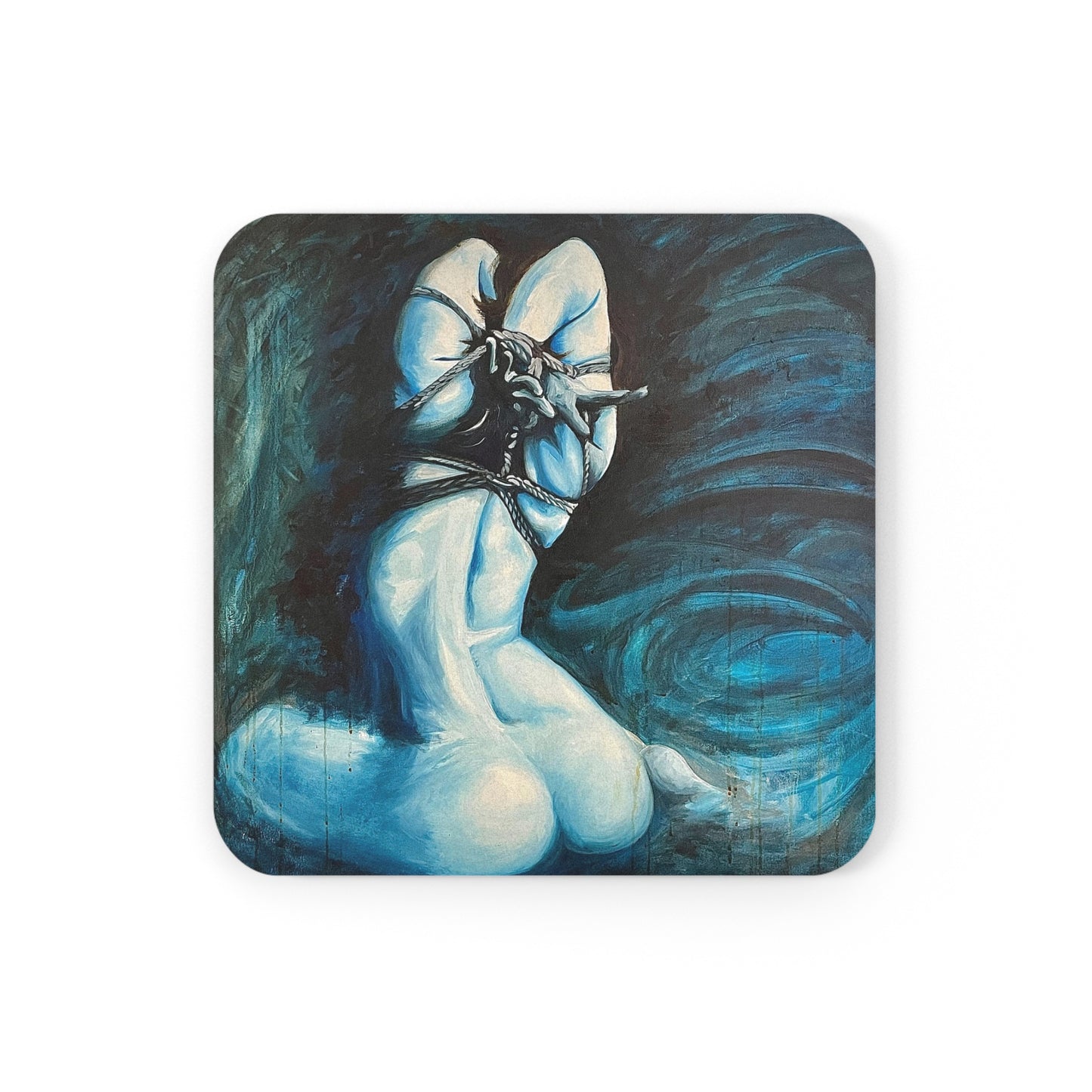 “Blue Muse” Cork Back Coaster