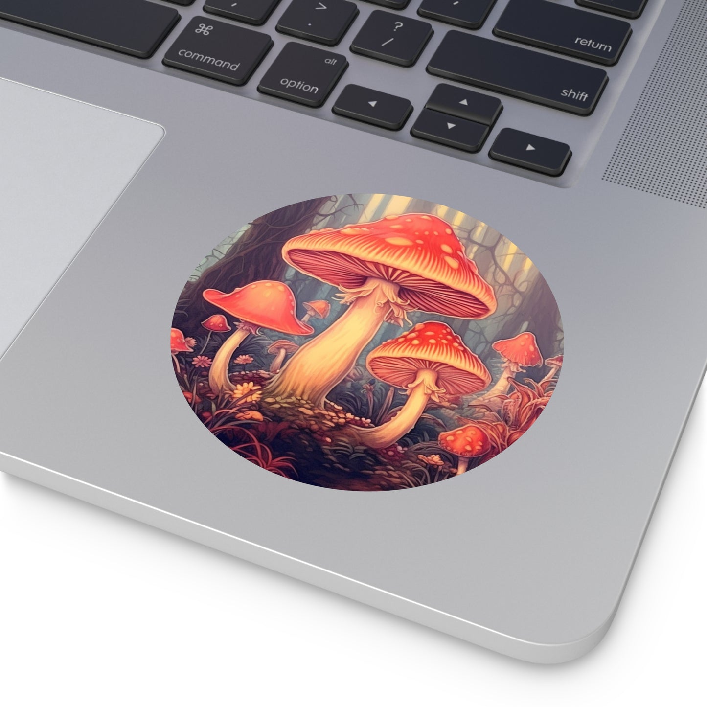 Round Mushroom Vinyl Stickers