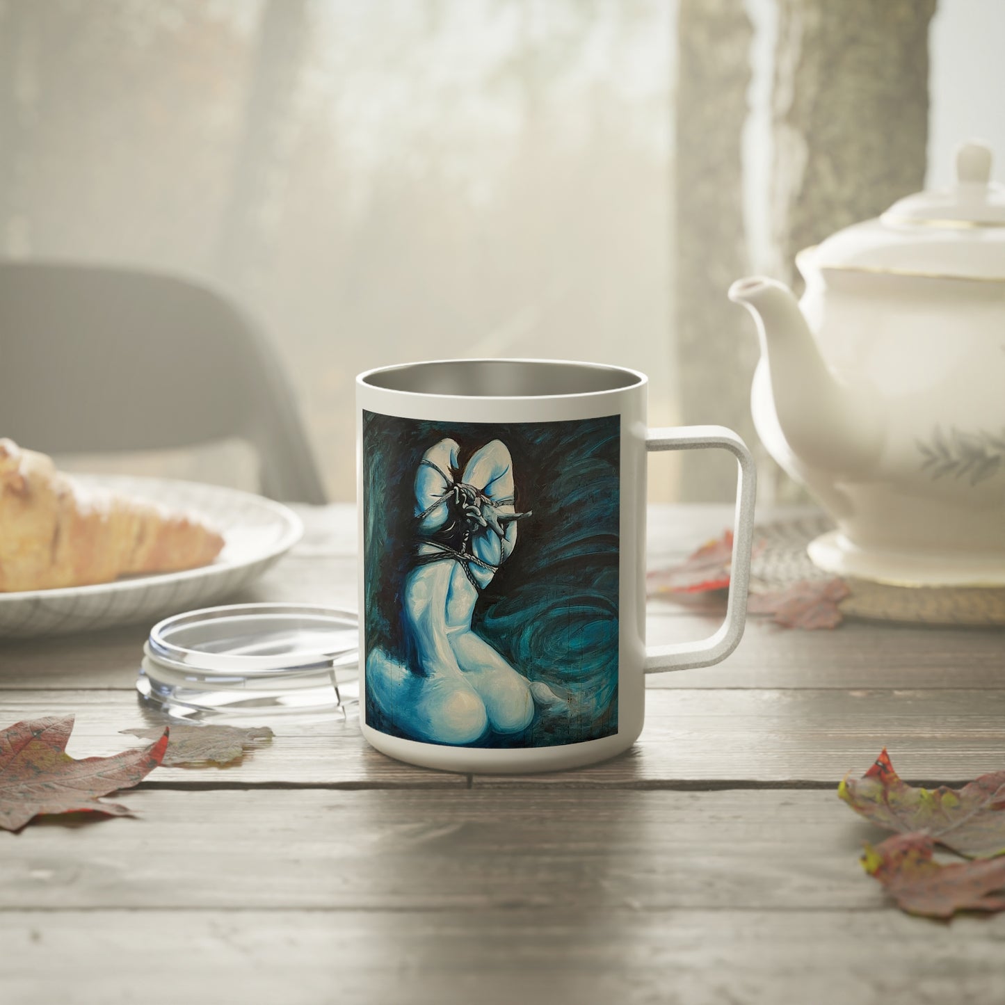 “Blue Muse” Insulated Coffee Mug, 10oz