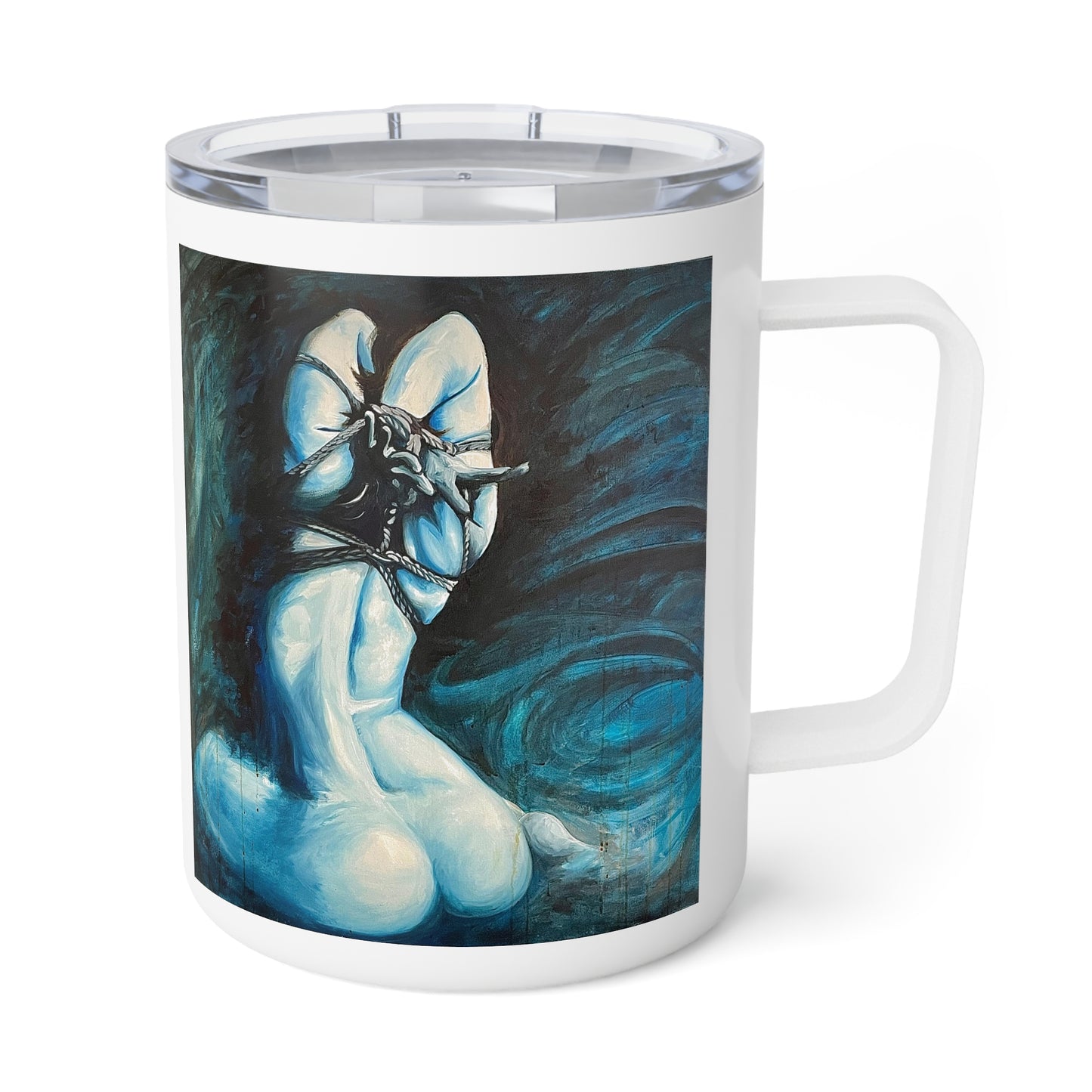 “Blue Muse” Insulated Coffee Mug, 10oz