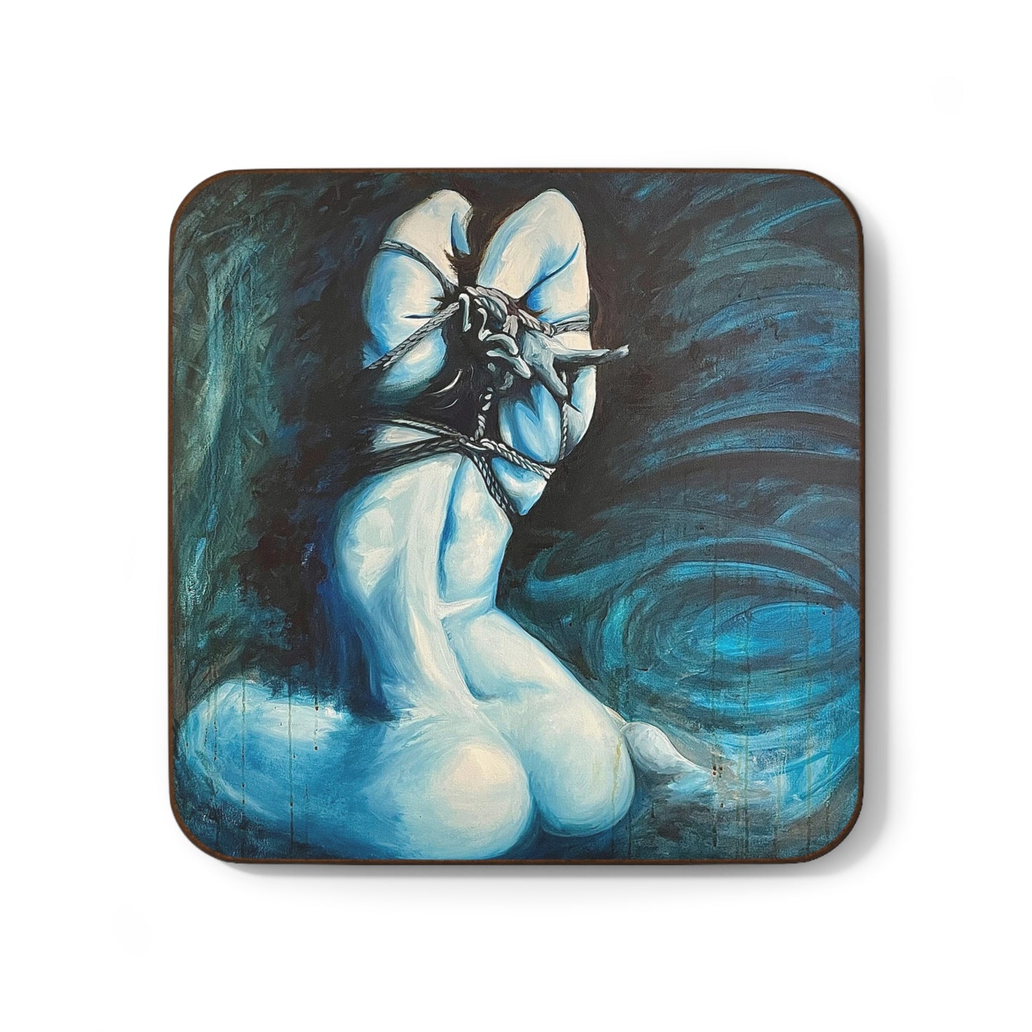 “Blue Muse” Hardboard Back Coaster