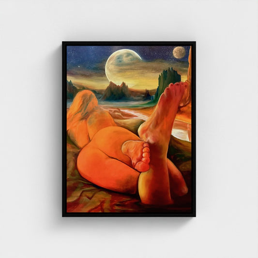 "Golden Muse" Gallery Canvas Print, Floating Frame