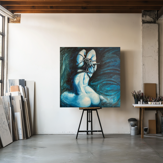 "Blue Muse" Original Oil Painting