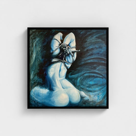"Blue Muse" Gallery Canvas Print, Floating Frame