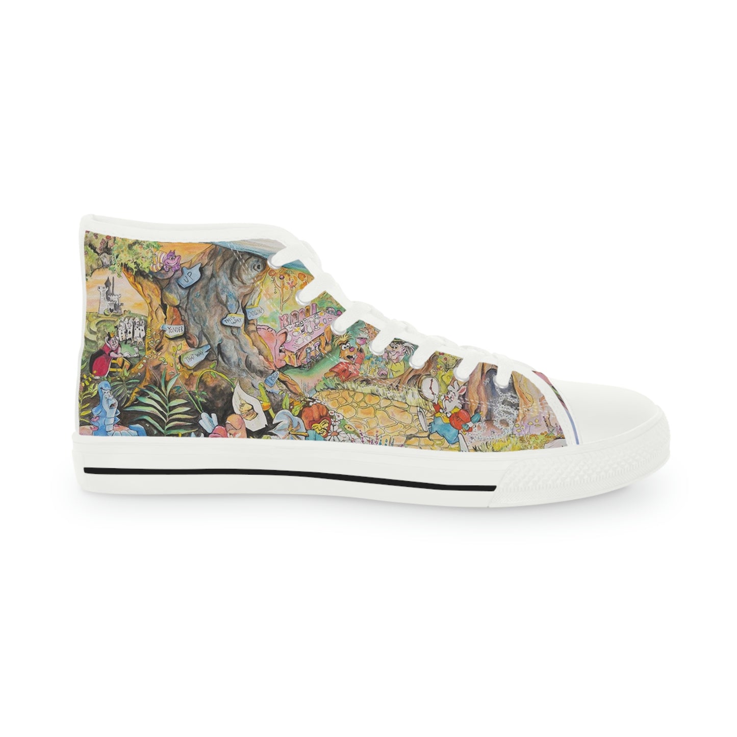 "Alice in Wonderland"-Men's High Top Sneakers