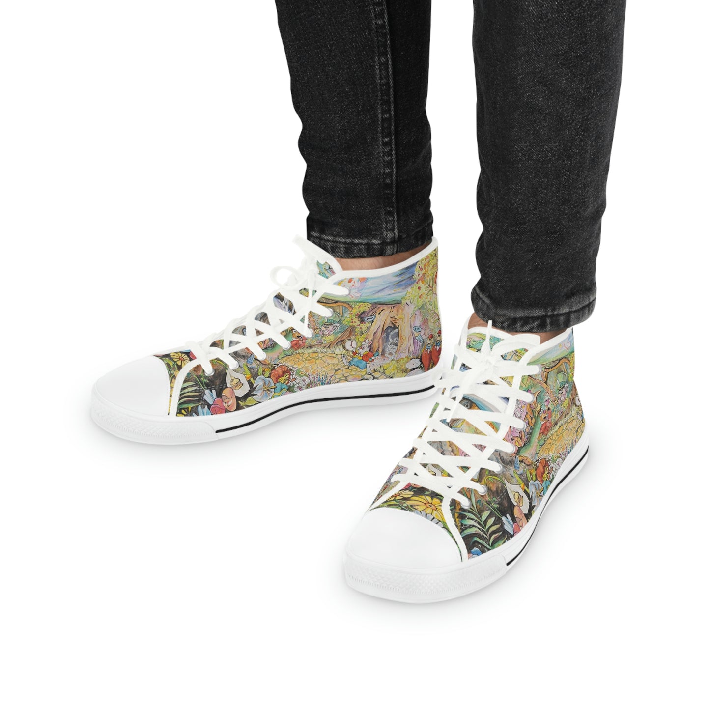 "Alice in Wonderland"-Men's High Top Sneakers