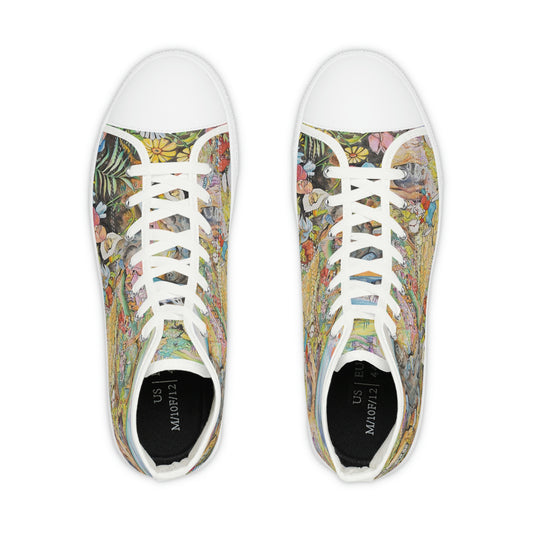 "Alice in Wonderland"-Men's High Top Sneakers