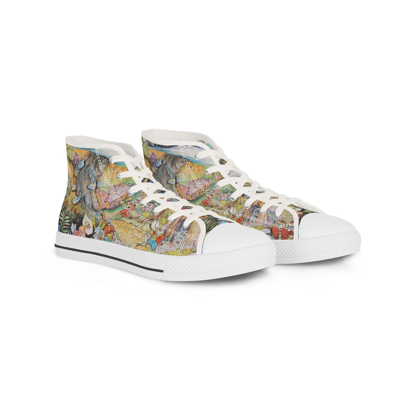 "Alice in Wonderland"-Men's High Top Sneakers